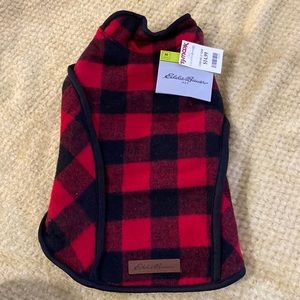 NWT size medium Eddie Bauer plaid dog jacket